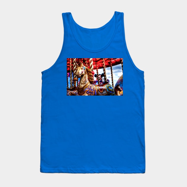 Carousel, Merry Go Round Horse Tank Top by tommysphotos